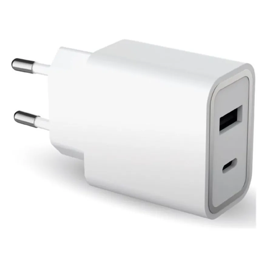 BIGBEN Connected - Force Power Lite - chargeur secteur pour smartphone - 37W (12+25W) - Power Delivery - Blanc - Garanti à vie