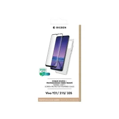 Bigben Connected - pack coque de protection + verre trempé pour Vivo Y21/21S/33S - transparent
