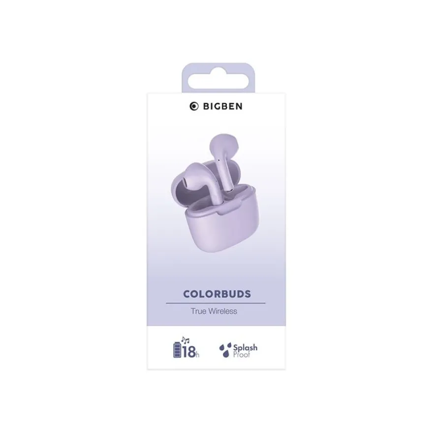 BIGBEN Connected COLORBUDS - Écouteurs sans fil avec micro - violet