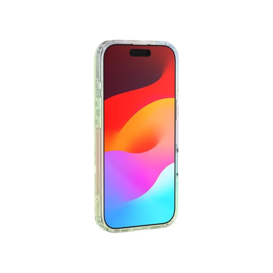 BIGBEN Connected Hybrid - Coque de protection pour Apple iPhone 17 - irisé transparent