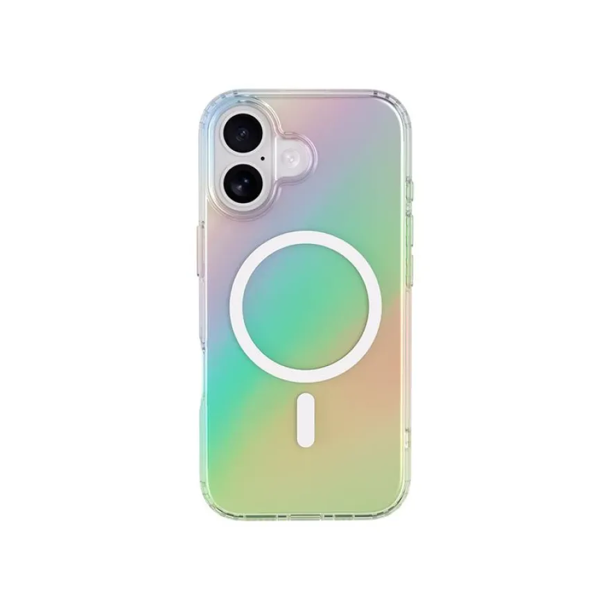 BIGBEN Connected Hybrid - Coque de protection pour Apple iPhone 17 - irisé transparent