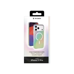 BIGBEN Connected Hybrid - Coque de protection pour iPhone 17 Pro - irisé transparent