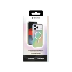 BIGBEN Connected Hybrid - Coque de protection pour iPhone 17 Pro Max - irisé transparent