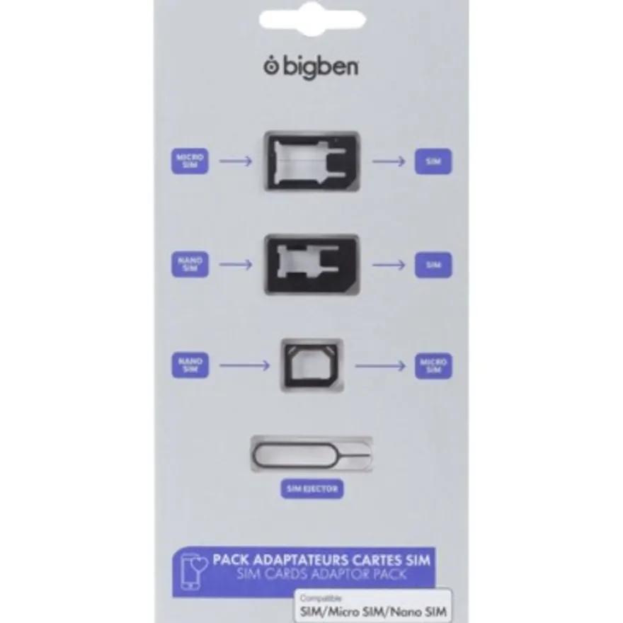 BigBen Interactive - kit d'adaptateurs de carte SIM