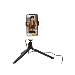 Bigben Vlogging - kit d'accessoires contenant un trépied, un flash et un support smartphone