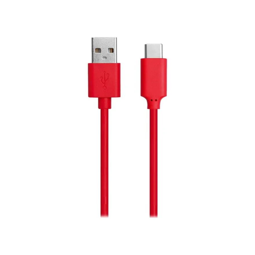 Bigben WOW - câble de charge et de synchronisation USB/USB-C - 1 m - rouge