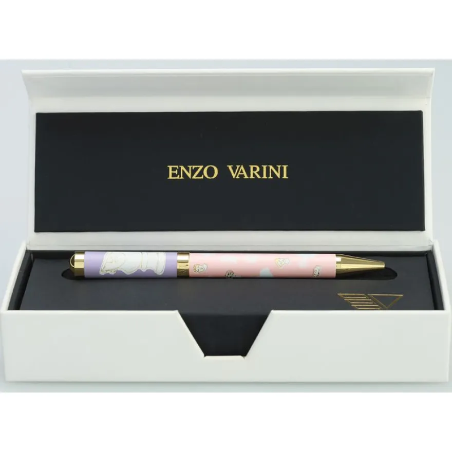 Bille ENZO VARINI "Palazzo Greek Têtes" coloris rose & violet