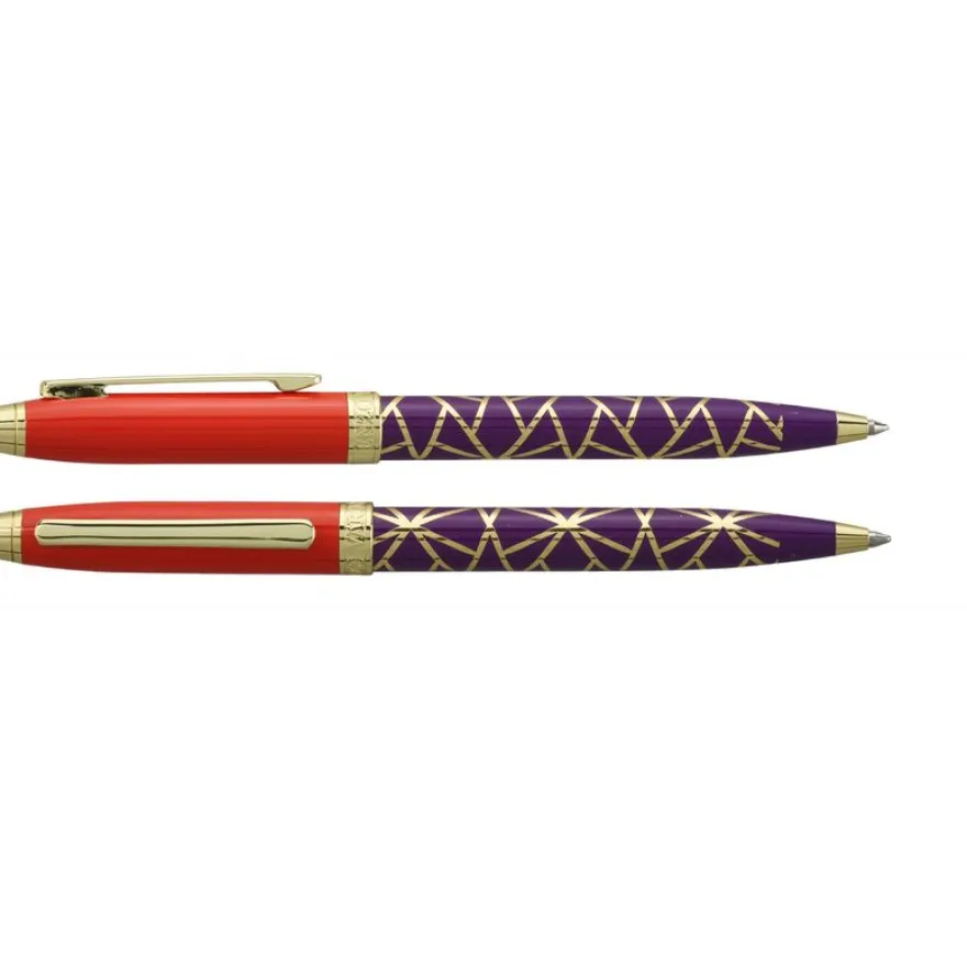 Bille ENZO VARINI "Taormina XL Nakâra" coloris Violet & Orange
