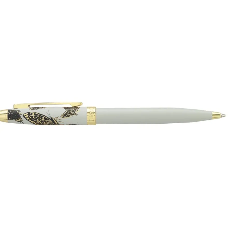 Bille ENZO VARINI "Taormina XL Bugs" motifs papillons coloris gris clair