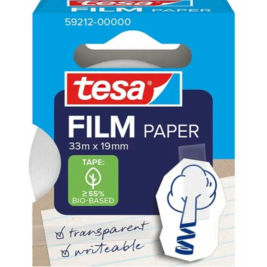 Blister 1 rouleau TESA "Tesa Film Paper" 33 M x 19 mm