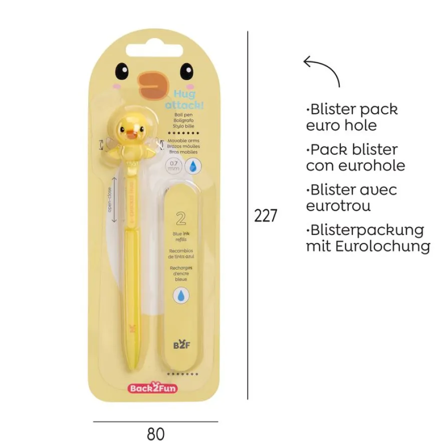 Blister de 1 stylo Poussin Hug Attack Back2Fun