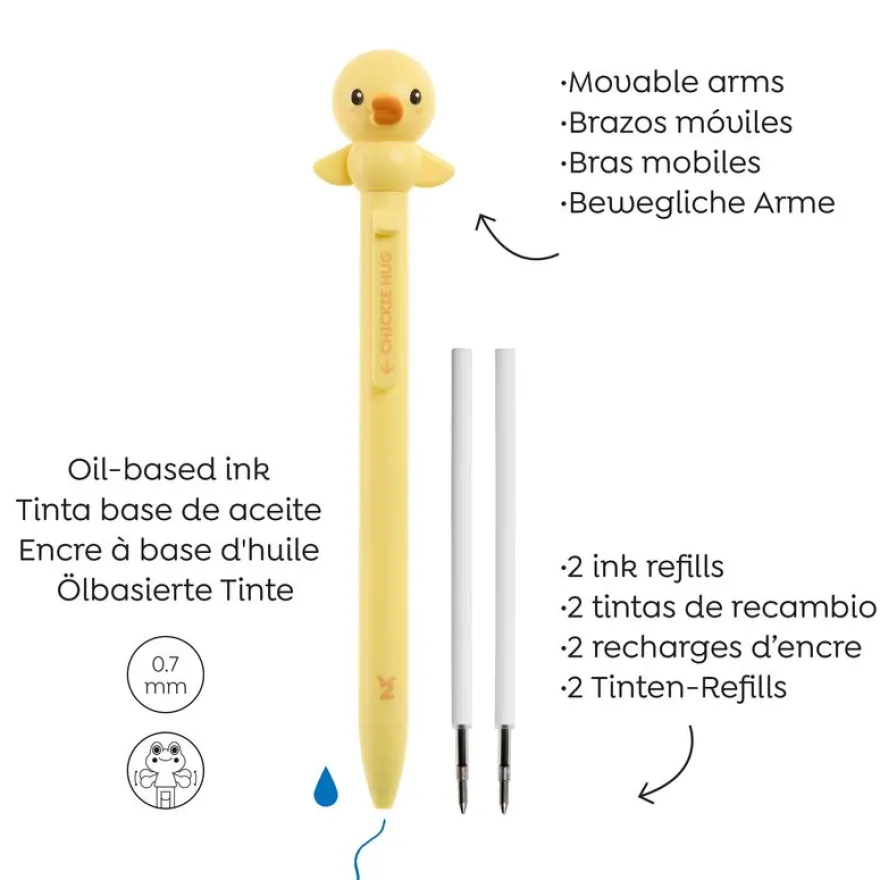 Blister de 1 stylo Poussin Hug Attack Back2Fun