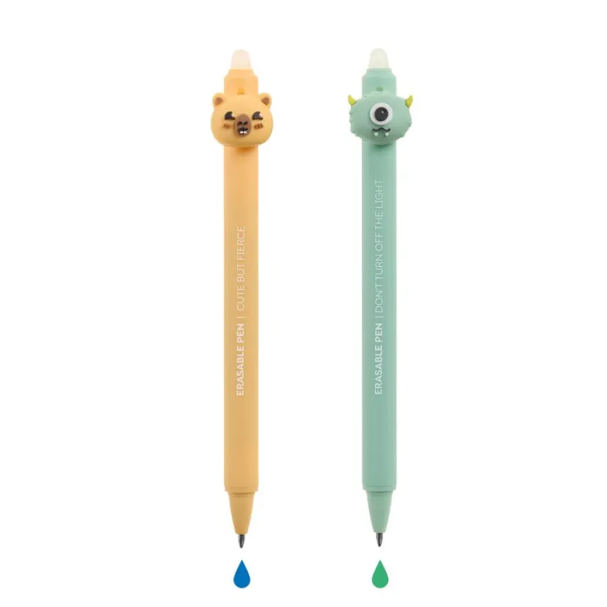 Blister de 2 stylos effaçables monstre-capy Soft Oops Back2fun