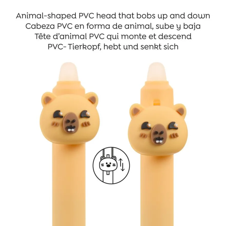 Blister de 2 stylos effaçables monstre-capy Soft Oops Back2fun