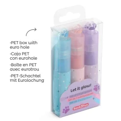 Blister de 3 surligneurs aux couleurs pastel assorties Pattes de chat Back2Fun
