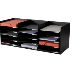 Bloc de classement 15 cases (pour documents 24x32cm) - noir