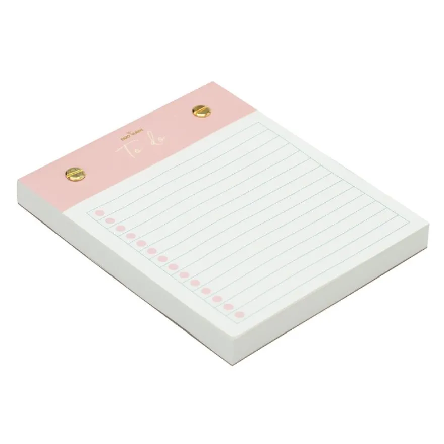 Bloc notes ENZO VARINI "To Do" coloris rose pâle