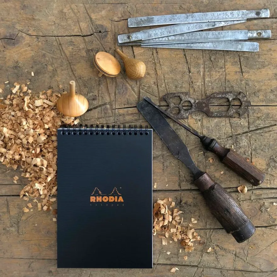 Bloc-Notes Rhodia 19920C A4 – Papier Clairefontaine 90 g/m² - Quadrillage 5x5 - 80 Feuilles Détachables