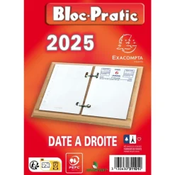 Bloc-Pratic - Bloc de bureau - date à droite - Exacompta