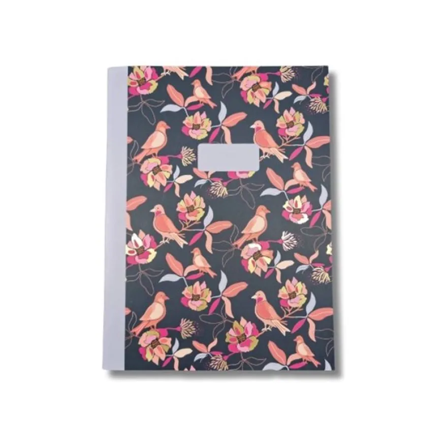 Blue Art Grenadine Heart - Carnet de notes ligné - 15 x 22 cm - 64 pages - rossignol bleu