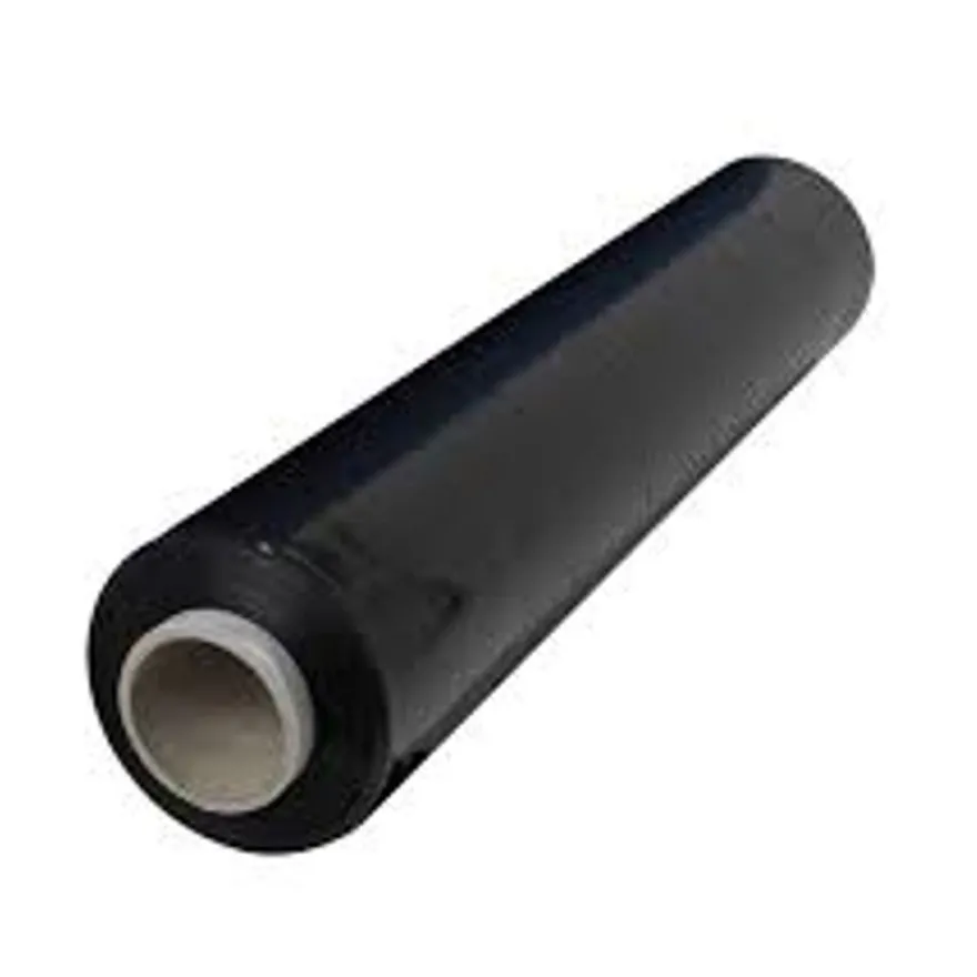 Bobine Film étirable noir opaque - 17 microns - 45 cm x 300 m