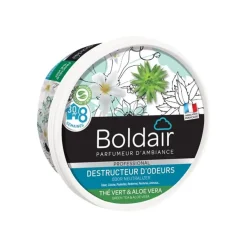 Boldair - Désodorisant gel destructeur d'odeurs - parfumeur d'ambiance - thé vert aloé vera - 300gr