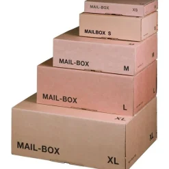 Boîte postale d'expédition format S - 25 cm x 17,5 cm x 8 cm - kraft - Logistipack