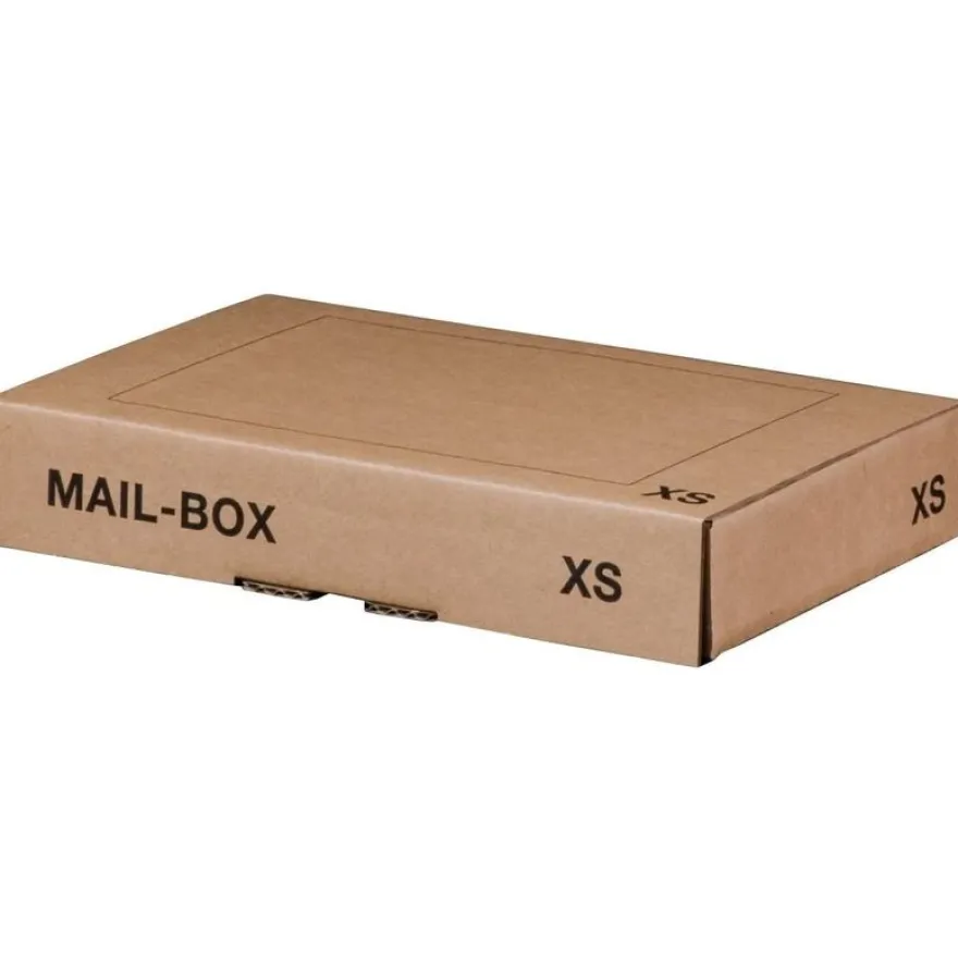Boîte postale d'expédition format XS - 24,5 cm x 14,5 cm x 3,3 cm - kraft - Logistipack