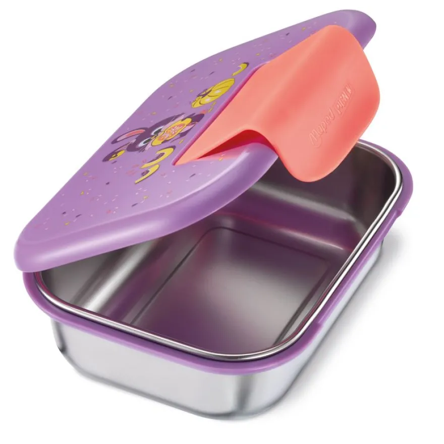 Boîte repas MINIZ en acier inoxydable 900 ml pour enfants – Design Lapin – Hermétique et écologique