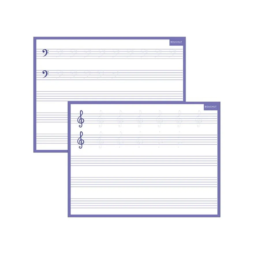 Bouchut - Ardoise médium - Solfège - 32 x 42 cm - double face