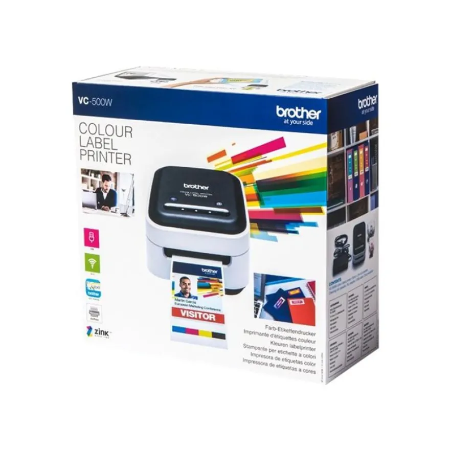 Brother - imprimante d'étiquettes couleur VC-500W - wifi