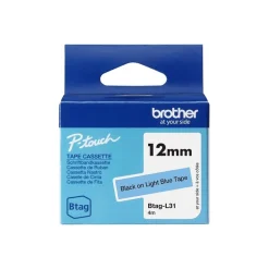 Brother BTAG-L31 - Noir sur bleu clair - Rouleau (1,2 cm x 4 m)