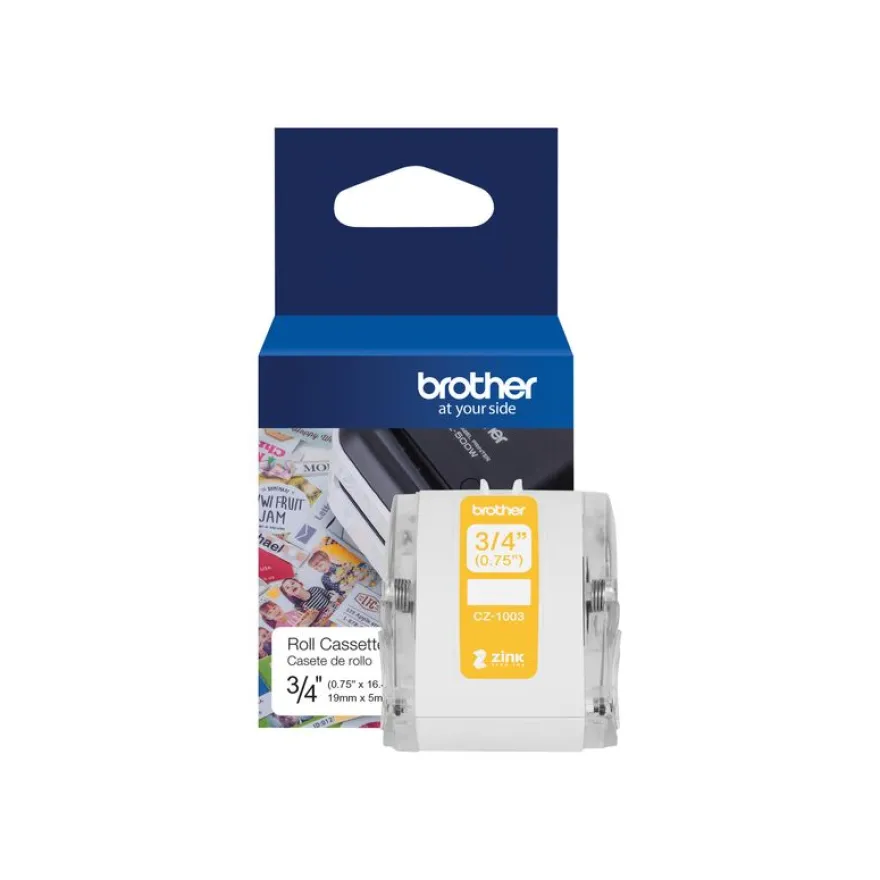 Brother CZ-13 - Ruban d'étiquettes auto-adhésives - 1 rouleau (19 mm x 5 m) - couleurs