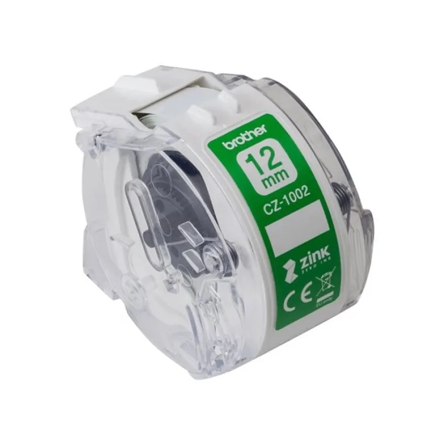 Brother CZ-12 - Ruban d'étiquettes auto-adhésives - 1 rouleau (12 mm x 5 m) - couleurs
