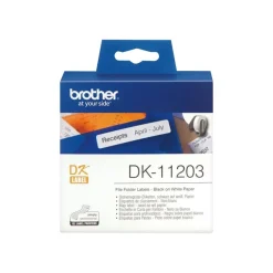 Brother DK-11203 - Ruban d'étiquettes auto-adhésives - 1 rouleau de 300 étiquettes (17 x 87 mm) - fond blanc écriture noire