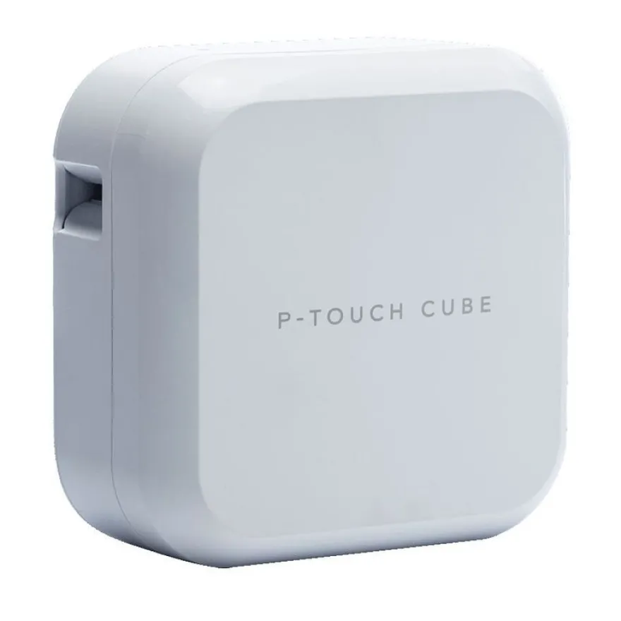 Brother PT-P710BTH P-Touch Cube plus - Étiqueteuse - imprimante d'étiquettes - rechargeable Bluetooth - Blanche