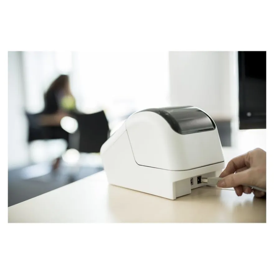 Brother QL-810Wc - Imprimante d'étiquettes monochrome - thermique direct - USB 2.0, Wi-Fi(n) - noir brillant, blanc