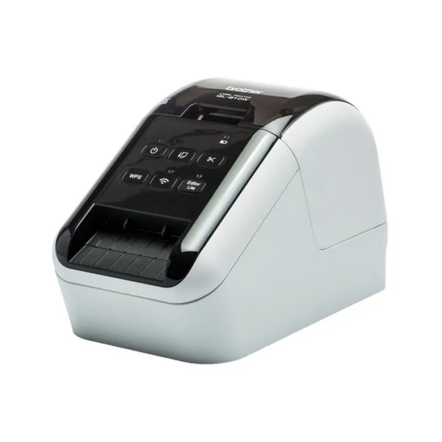Brother QL-810Wc - Imprimante d'étiquettes monochrome - thermique direct - USB 2.0, Wi-Fi(n) - noir brillant, blanc