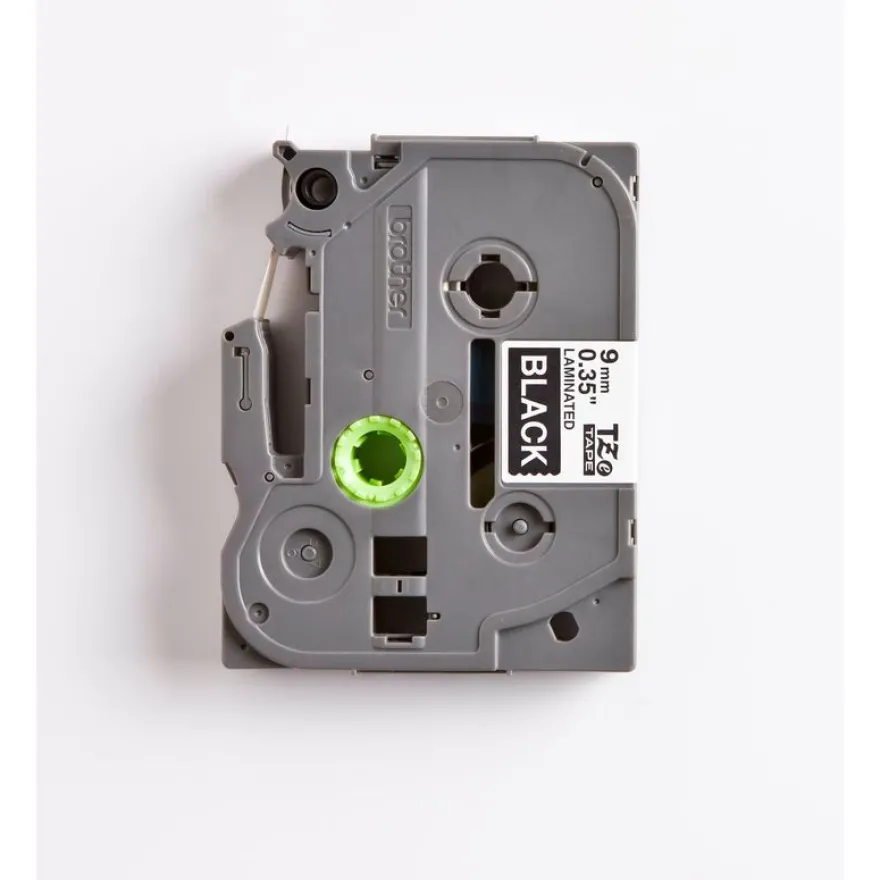 Brother TZe325 - Ruban d'étiquettes auto-adhésives - 1 rouleau (9 mm x 8 m) - fond noir écriture blanche