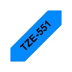 Brother TZe551 - Ruban d'étiquettes auto-adhésives - 1 rouleau (24 mm x 8 m) - fond bleu écriture noire