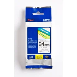 Brother TZe151 - Ruban d'étiquettes auto-adhésives - 1 rouleau (24 mm x 8 m) - fond transparent écriture noire