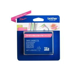 Brother TZeMQP35 - Ruban d'étiquettes auto-adhésives - 1 rouleau (12 mm x 5 m) - fond rose écriture blanche - mat