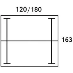 Bureau Bench IRIS - L180 cm - Plan de départ - Pieds aluminium - plateau imitation Erable