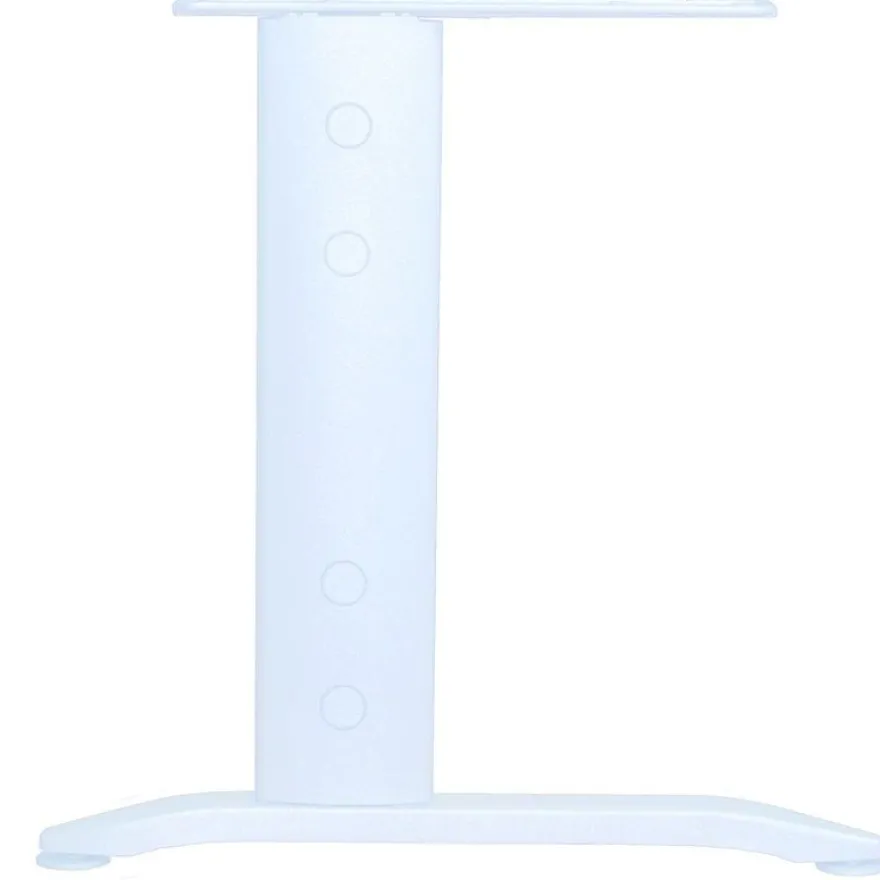 Bureau double vague symétrique IDRA - L180 cm - pieds blanc - plateau imitation noyer