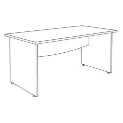Bureau droit DUAL - L140 - Pieds Anthracite - plateau imitation Chêne clair