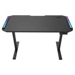 Bureau E-DEIMUS 120 - Bureau gaming assis/debout - réglage électrique - noir