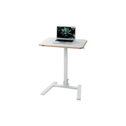 Bureau ERGO - Bureau assis-debout compact et pliable - réglable pneumatique - Blanc