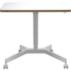 Bureau ERGO - Bureau assis-debout compact - réglable manuel 75-114cm - Blanc