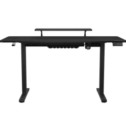 Bureau E-Star 140 - Bureau gaming assis/debout - réglage électrique - L140 cm - noir