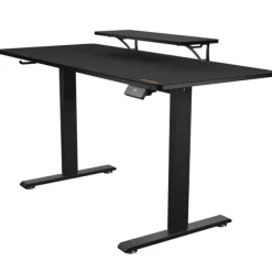 Bureau E-Star 140 - Bureau gaming assis/debout - réglage électrique - L140 cm - noir